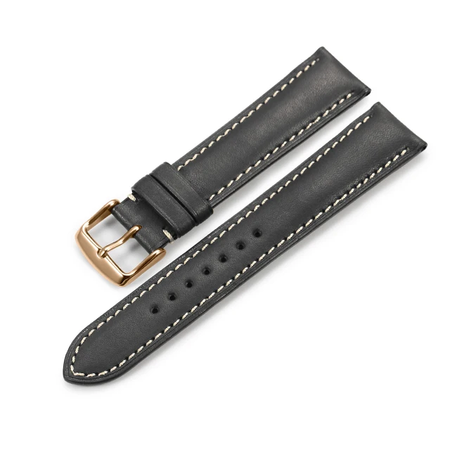 IStrap, 18 мм, 19 мм, 20 мм, 21 мм, 22 мм, ремешок для часов из натуральной кожи, ремешок для часов с пряжкой из розового золота для Tissot Omega IWC - Цвет ремешка: Black with tan