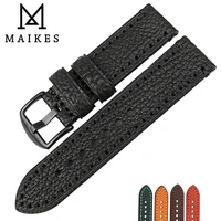 maikes watch accessories genuine soft leather watch band 20mm 22mm 24mm 26mm watchbands men watch strap for panerai bracelets
