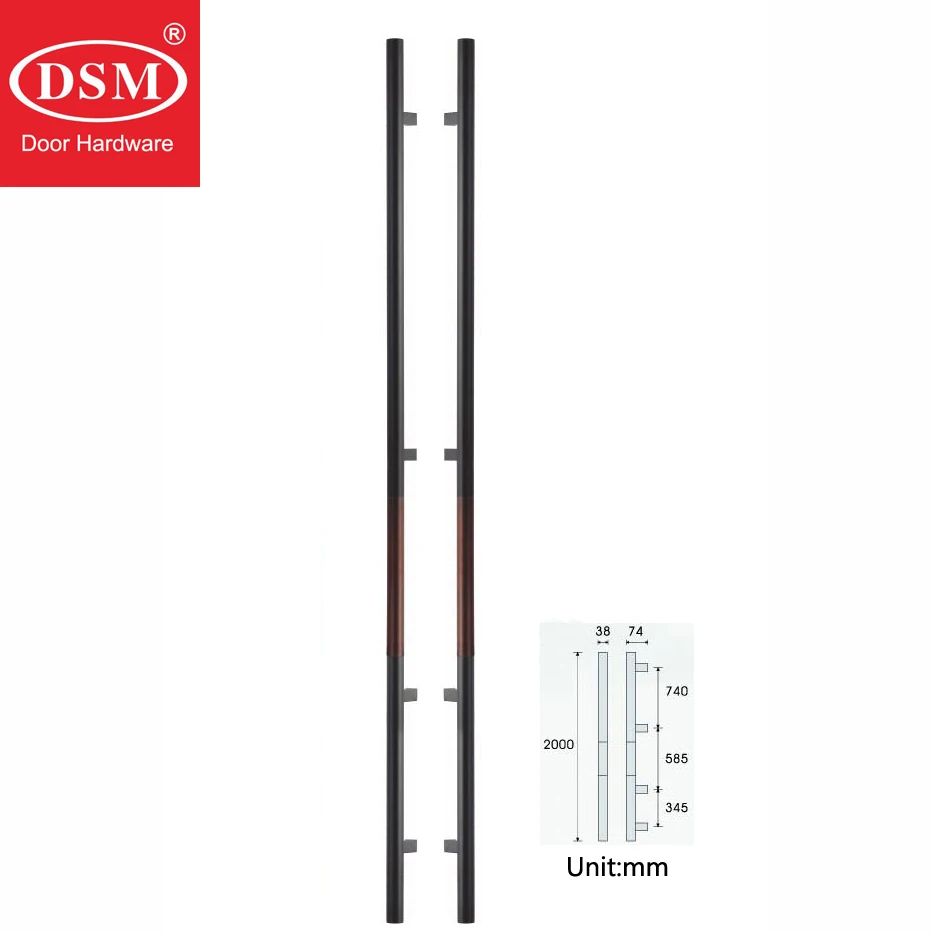 2000 мм 79 дюйм (ов) двухтактный Нержавеющая сталь дверные ручки для входа/запись