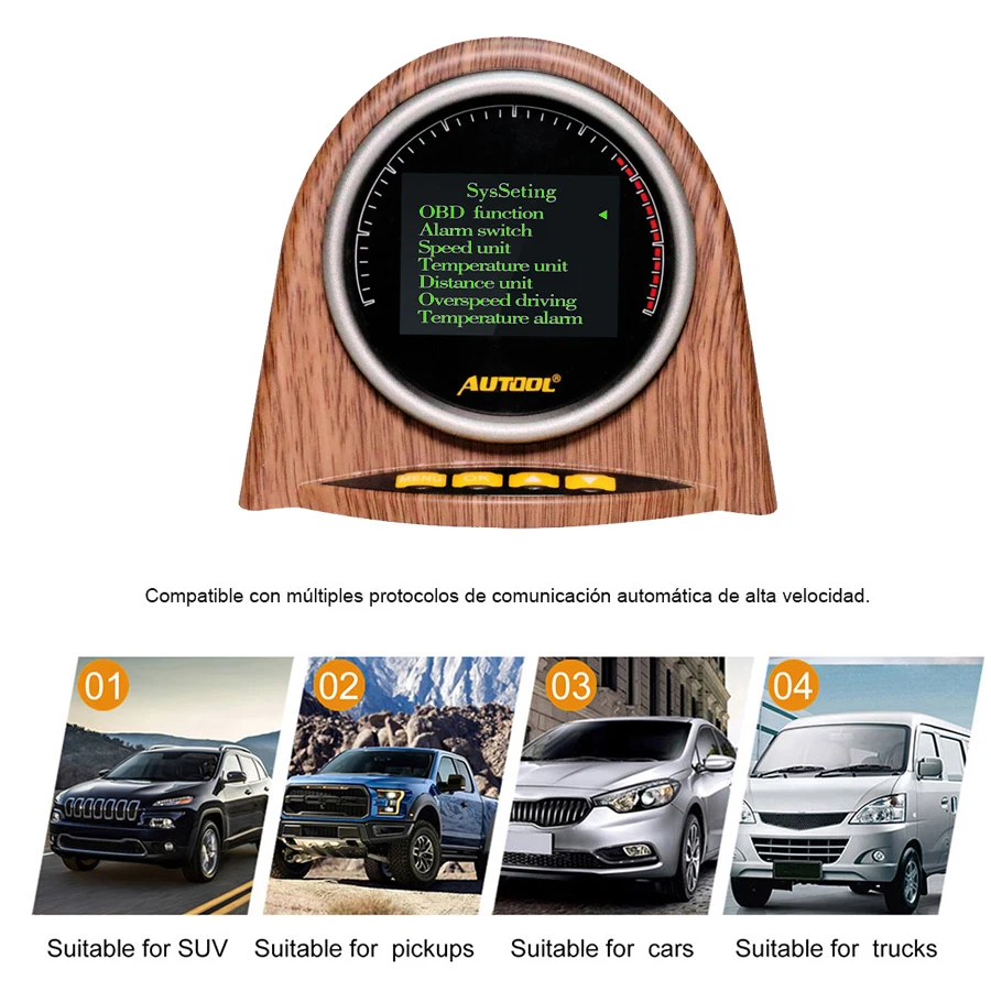 AUTOOL X70 сканер кодов Авто HUD Автомобильный дисплей автомобиля OBD 2 цифровой