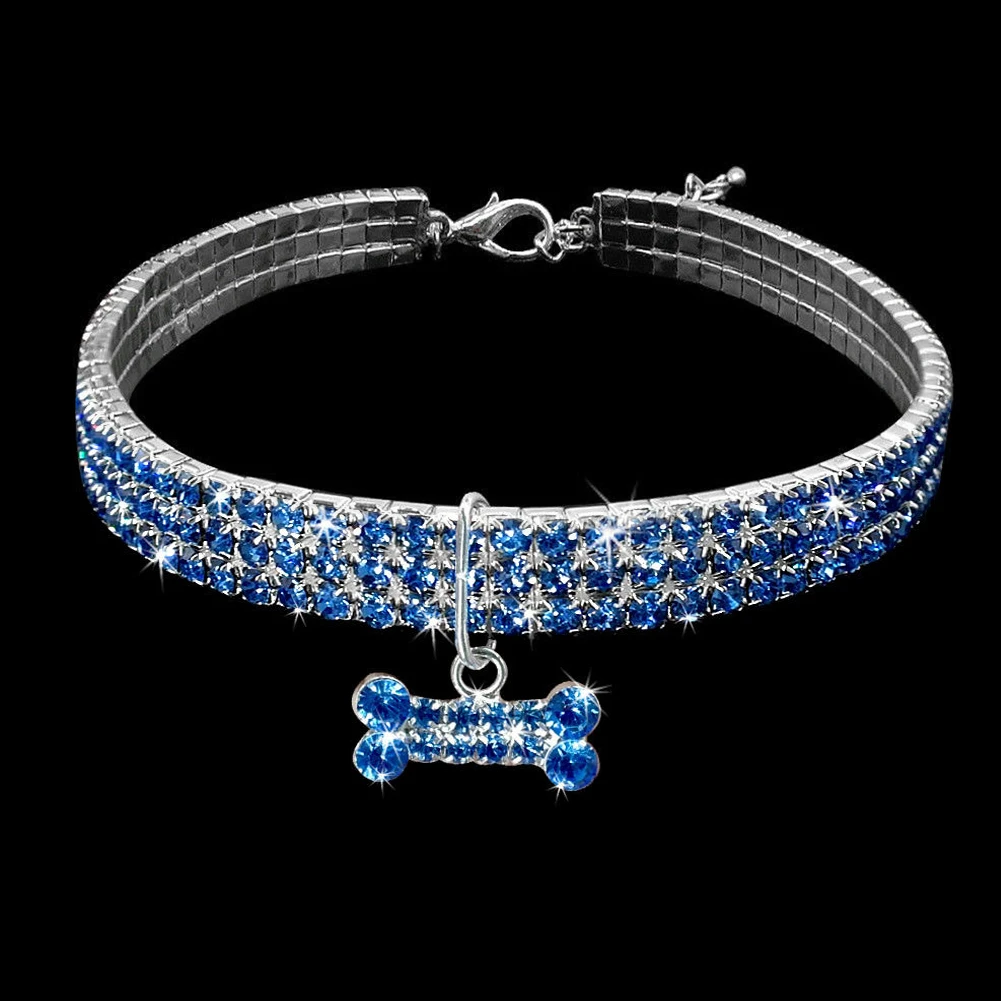20 см 25 см x 35 см Luxuries/блестящими стразами ошейник для Собаки Воротник Подвеска для домашних животных аксессуары для щенков белого и розового цвета