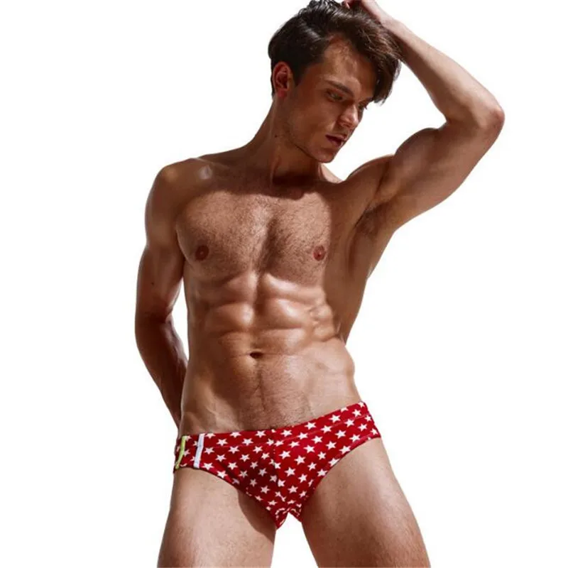 

Men's Fashion Briefs Stars Print Beach Shorts,Men's Sexy Low Waist Shorts,High Quality Men's Briefs Board Shorts