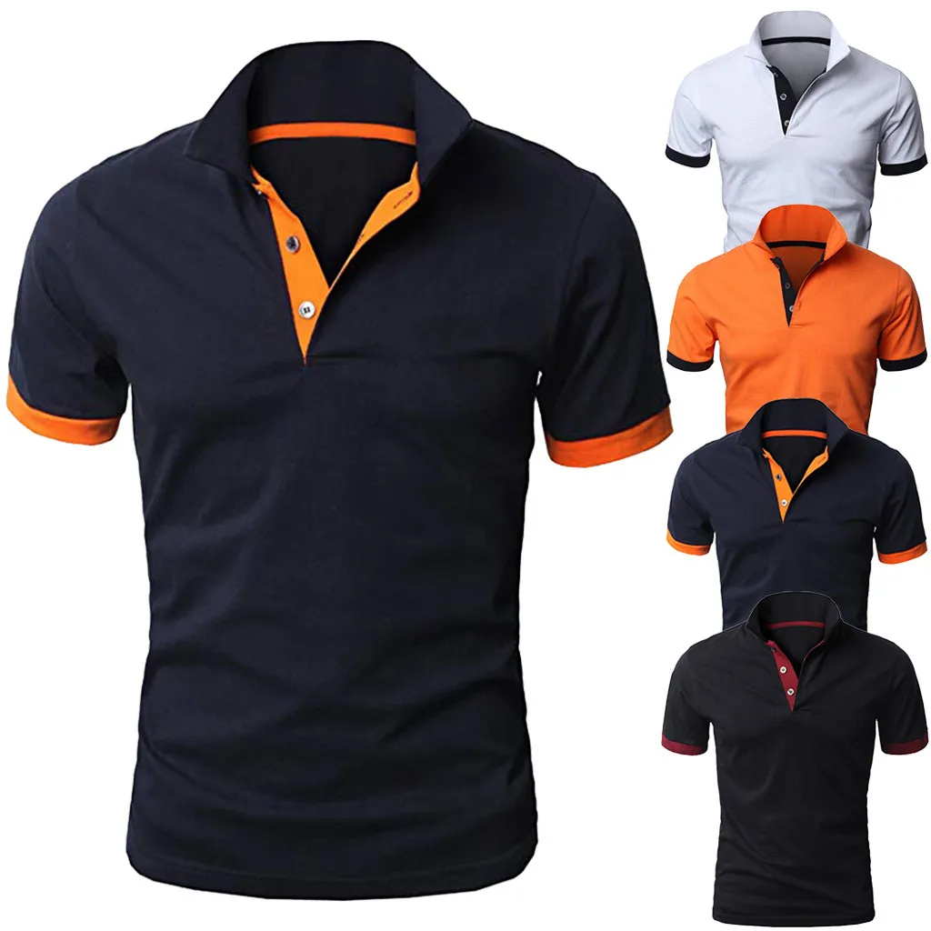 Мужская футболка поло с коротким рукавом camisa летняя новинка 2019 модные летние