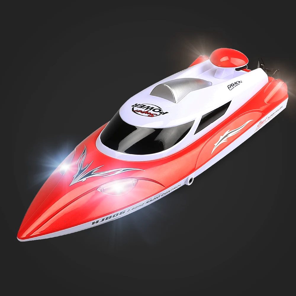 HJ806 высокая скорость RC Гоночная Лодка 35 км/ч 200 м Дистанция управления Быстрая