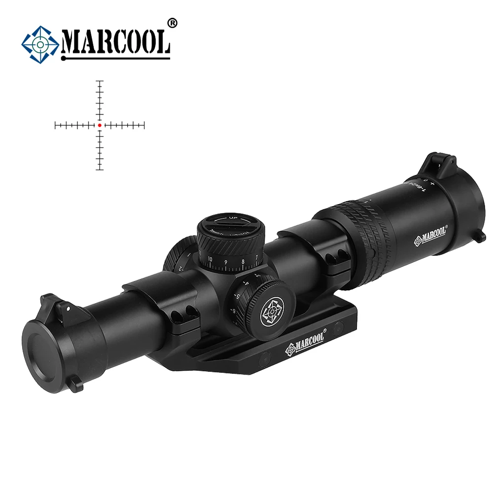 Охотничий оптический прицел MARCOOL HD 1 6x24 SFL тактический с красной подсветкой
