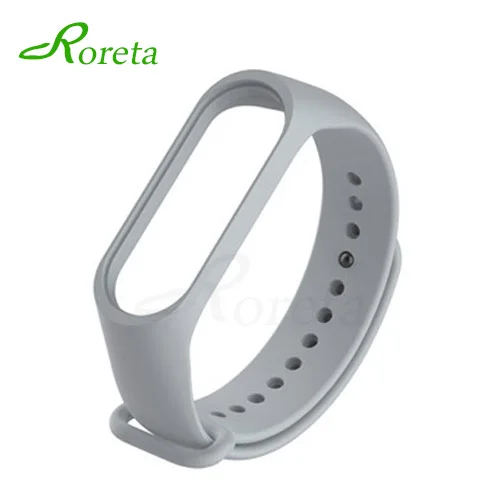 gray Силиконовый ремешок для xiaomi mi band 3, спортивные часы, браслет, ремешок на запястье для xiaomi mi band 3, аксессуары, браслет, напульсник, новинка - Цвет: gray