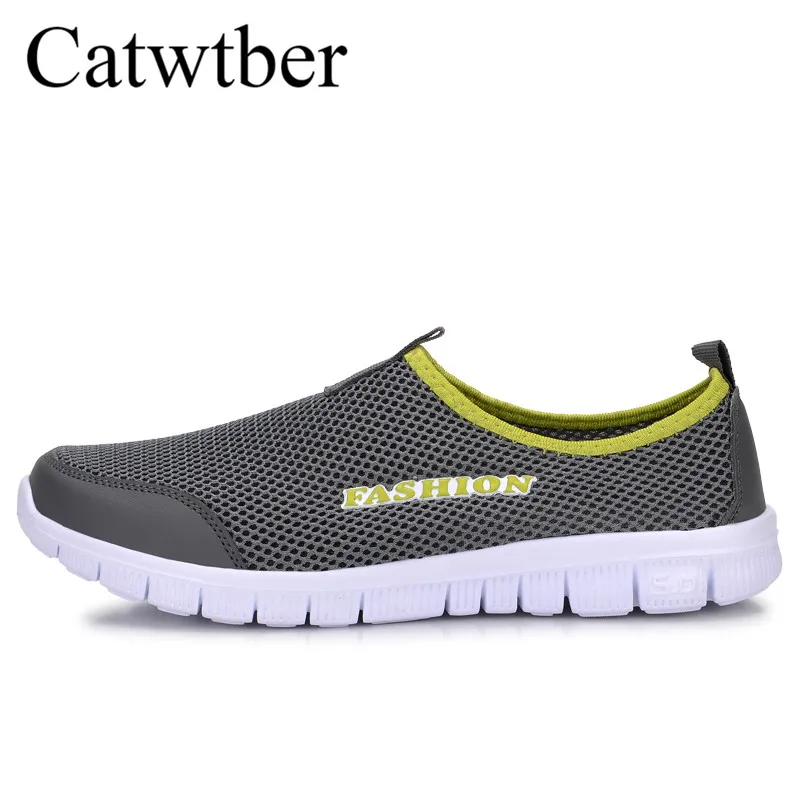 Catwtber/Мужская обувь летние кроссовки дышащая модная повседневная с сеткой для