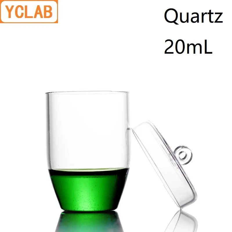 

YCLAB 20mL Quartz Crucible with Lid or no Lid Highly Transparent High Temperature Resistance Laboratory Chemistry Equipment