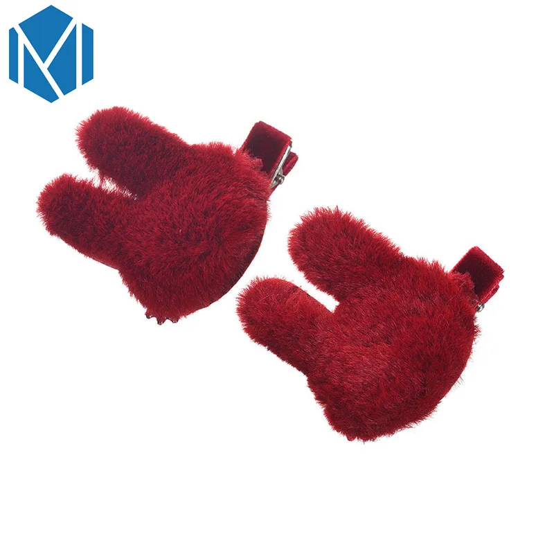 M MISM/2 шт./пара милые детские заколки для волос девочек меховые заячьи ушки