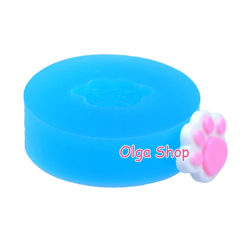 Силиконовая мини-форма DYL359 13 6 мм Pawprint-форма в виде лапы животных миниатюрные