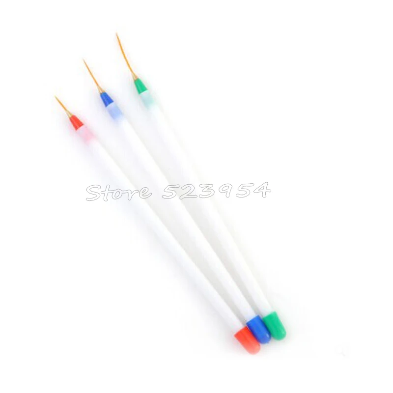 Кисти для дизайна ногтей 3 шт./компл. ручка стильные акриловые гелевые кончики