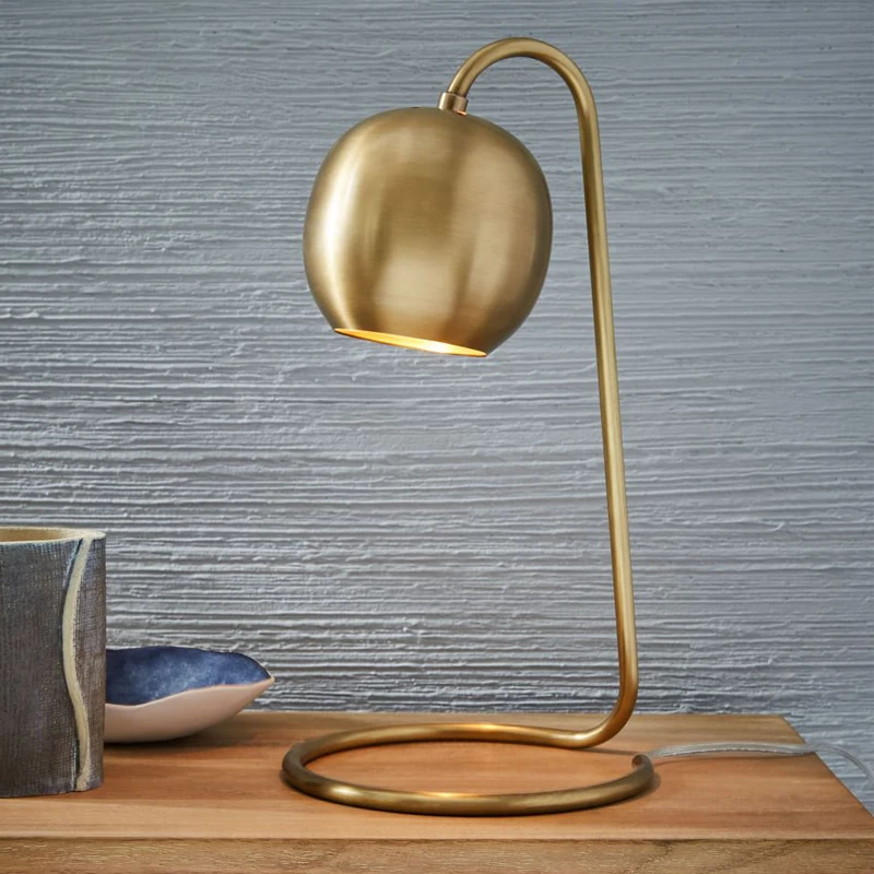 Винтаж светодиодный Совок настольная лампа Спальня Гостиная прикроватный