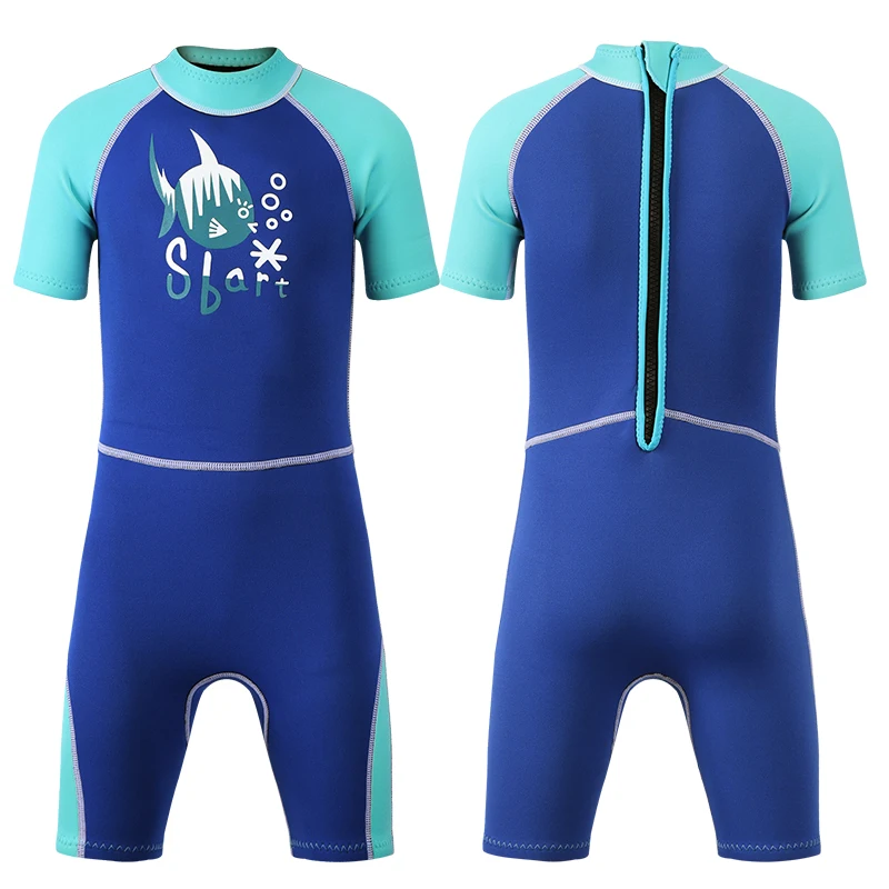 Детский короткий гидрокостюм 2 мм Премиум неопрен для девочек и мальчиков