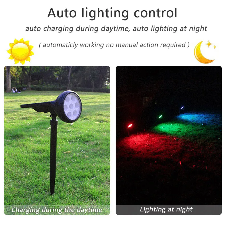 Новый садовый декоративный Солнечный Точечный светильник s Открытый