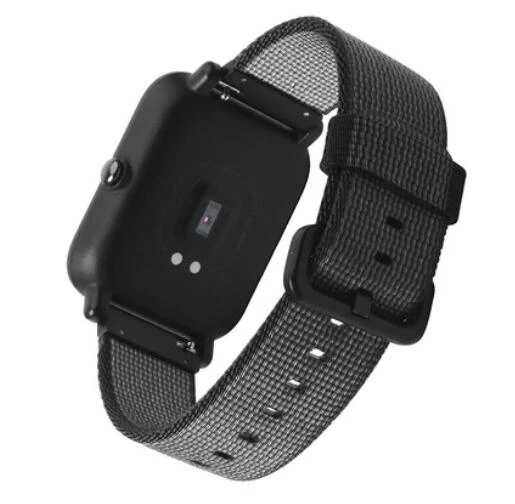 Ремешок для samsung galaxy watch 42 46 active s2 s3 Neo Live Pebble time amazfit 1 2 s pace bip huawei watch GT 2 pro нейлоновый ремешок - Цвет ремешка: black
