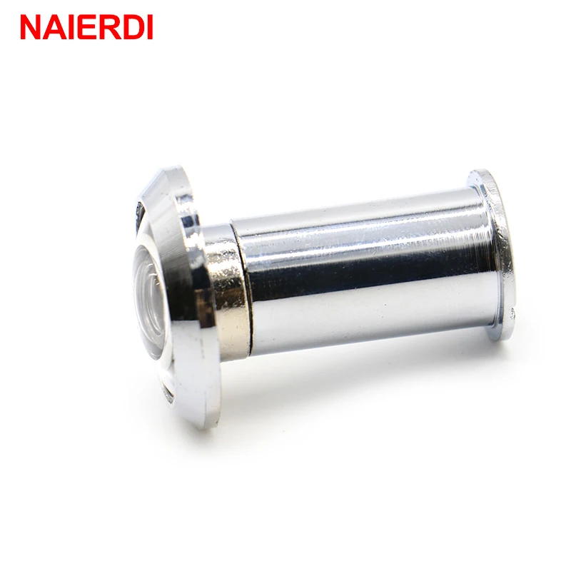 NAIERDI Deluxe 200 градусов Широкий формат дверной глазок дверной spyphole просмотра Хромированный Позолоченный Медь-аппаратных покрытием