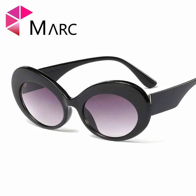 

MARC 2019 New Sunglasses Women Glasses Style Sun Glasses Color Brand Designer Resin eyewear Oval Trend Flower Red Gradient