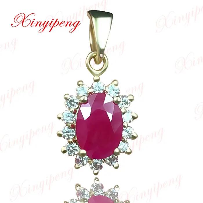 

18 k Jin Tianran ruby pendant female