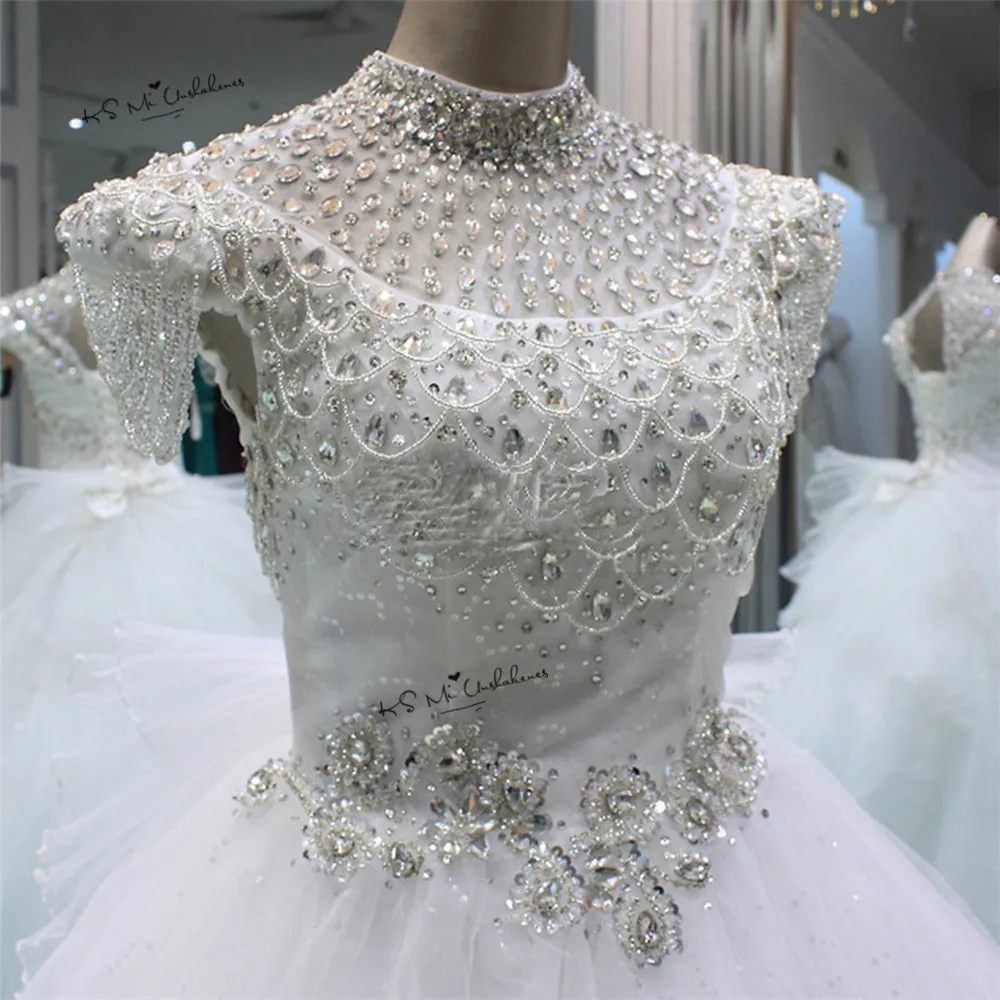 Роскошное Свадебное платье принцессы Vestido de Noiva 2018 Стразы женское бальное