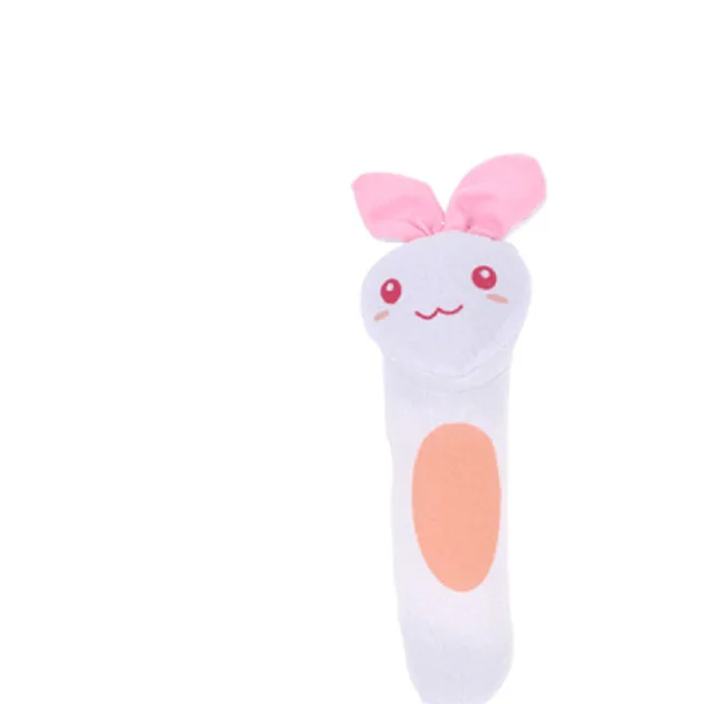 Rabbit Мягкая Детская плюшевая игрушка, прорезыватель в виде животных, погремушка, пищалка, bb-эхолот, Ранние развивающие игрушки, игрушки для новорожденных - Цвет: Rabbit
