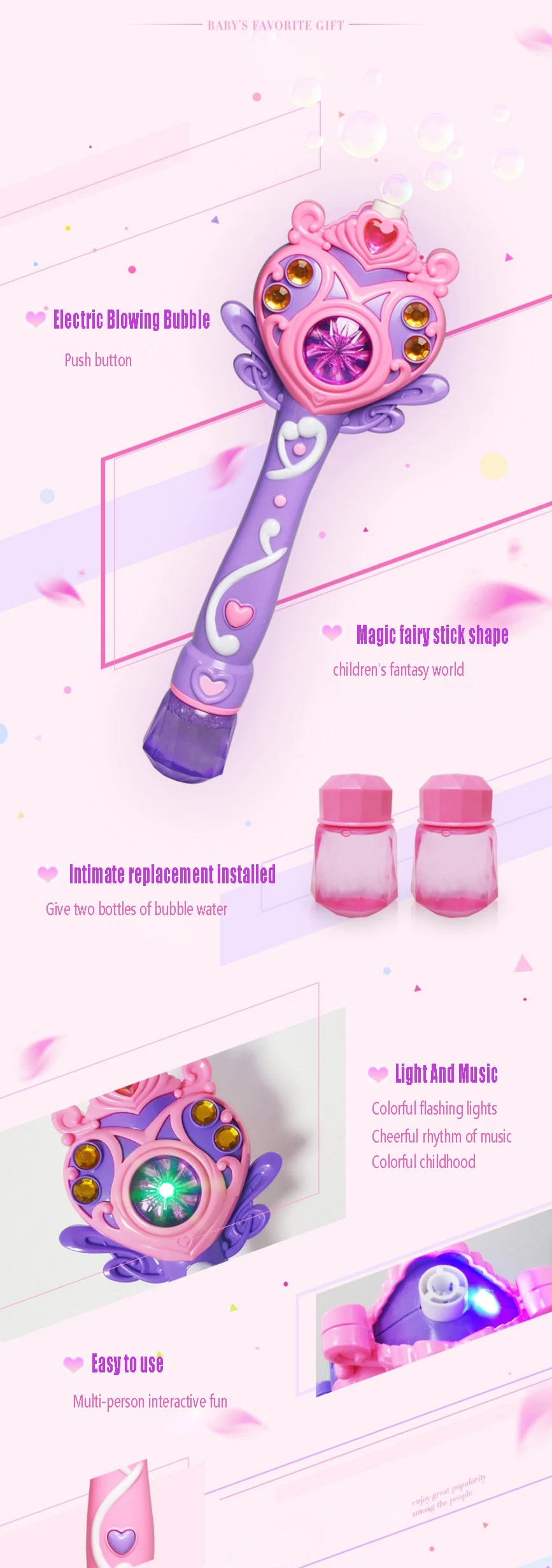 PIKAALAFAN Light music magic stick электропистолет для мыльных пузырей игрушка автоматическая машина для пузырей дуя пузырьковая игрушка игрушки на открытом воздухе