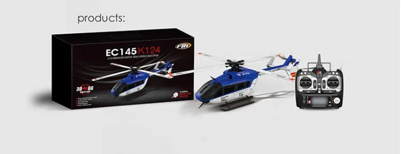 Высокое качество K124 6CH бесщеточный EC145 3D6G Системы Радиоуправляемый вертолет RTF VS XK K110 K123 VS V922