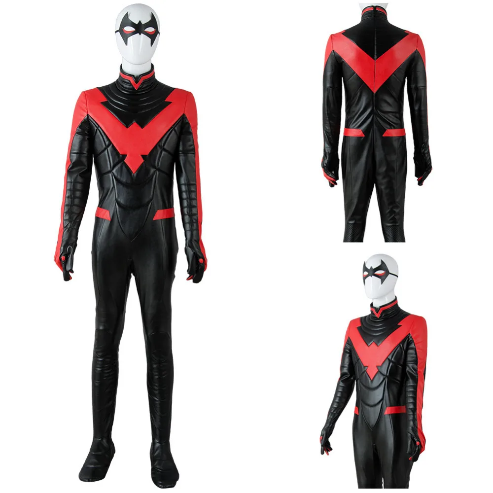 Бэтмен Молодые юстиции Nightwing Косплэй костюм комбинезон
