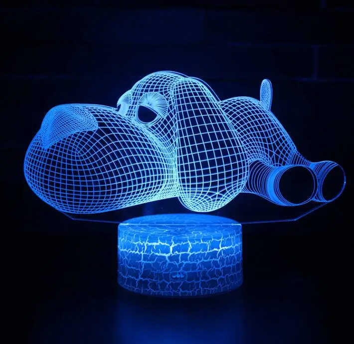 sleeping dog Французский бульдог кошка сова LED 3D визуальную иллюзию ночник Творческий Украшение стола USB свет декоративные Новинка лампы Дети подарок - Испускаемый цвет: sleeping dog