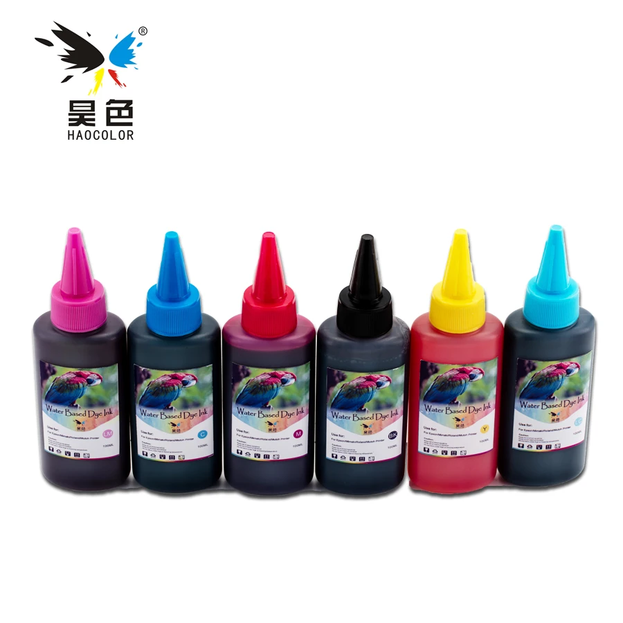 

100ml*6 Dye Ink Refill Ink Kit for Epson all desktop inkjet cartridge Printers 6 Colors 6 PCS per Set