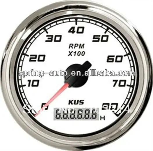 Белый Тахометр для морских автомобилей KUS 85 мм 3 3/8 дюйма|tachometer for car|kus tachometertachometer