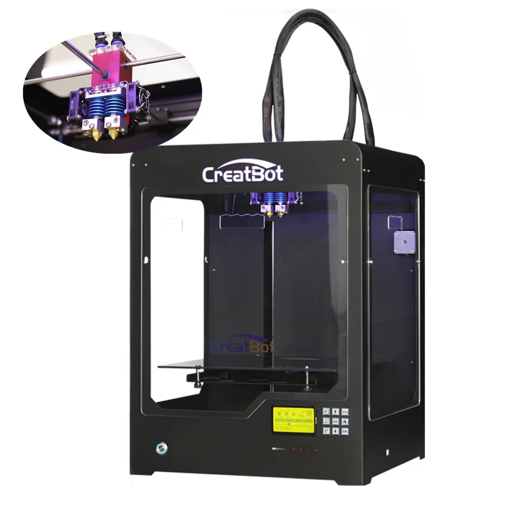 Обновление DX02 300*250*300 мм двойной экструдер Creatbot 3D принтер машина с картой SD/картой