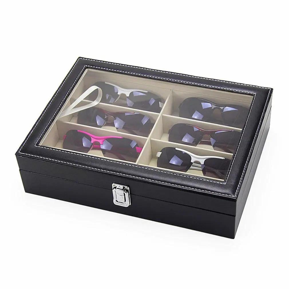 8 решеток из искусственной кожи держатель для солнцезащитных очков органайзер