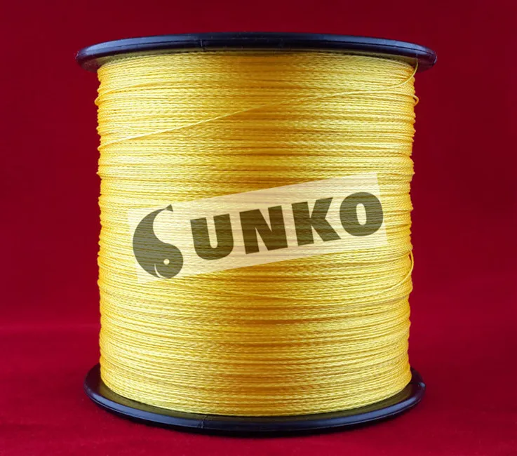 Достаточно 1000 м SUNKO брендовая супер прочная японская мультифиламентная ПЭ плетеная леска 8 10 16 22 30 40 50 60 70 80 фунтов - Цвет: Цвет: желтый