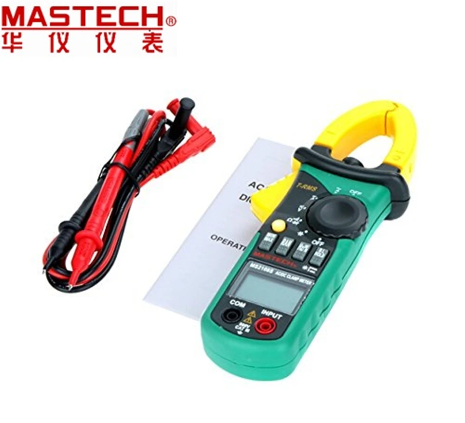MASTECH MS2108S цифровой клещи AC DC тока True RMS мультиметр Емкость Частота пусковой ток