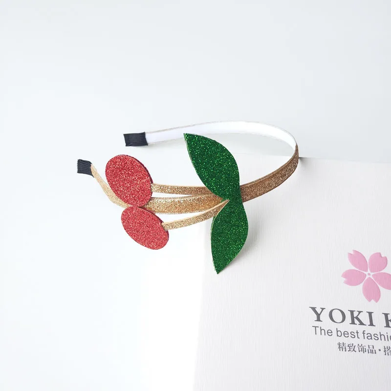 Ободок для волос в виде вишни с блестками| |