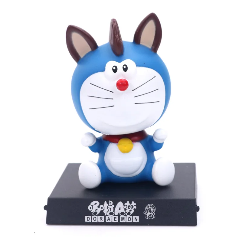 Doraemon 12 символических животных Аниме фигурки 11 см трясущийся телефон держатель