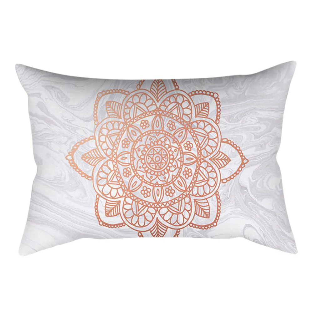 D Розовый, золотой, розовый чехол для подушки Cojines Decorativos Para диван персиковая кожа кашемир товары для украшения дома прямоугольная наволочка - Цвет: D