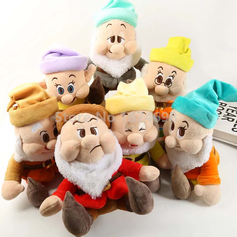 Новый гномов стыдливой Sneezy Dopey счастливые сонные милые плюшевые игрушки куклы 23