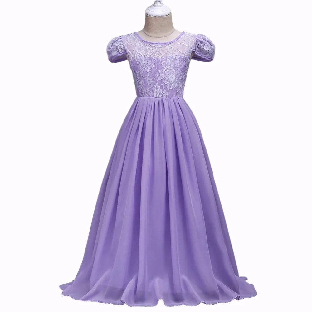 Платье принцессы для девочек с цветочным рисунком Лето 2018 Туту Одежда свадьбы