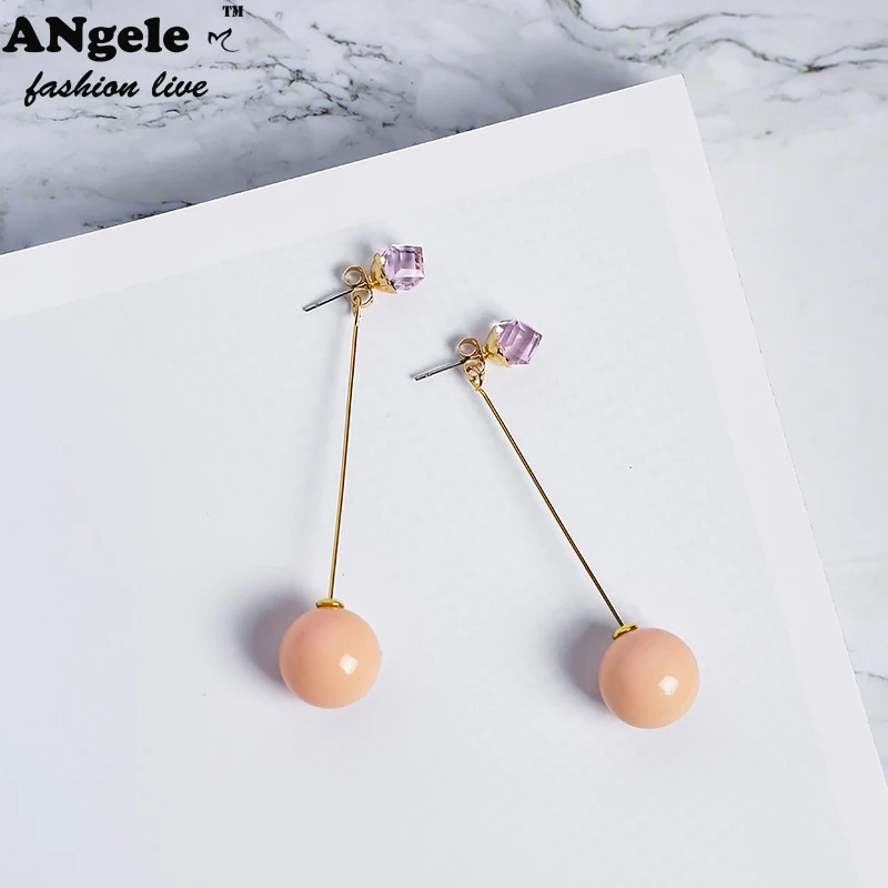 Сладкий 5 Цвет Жемчужные Серьги Конфеты Цвета Коробка Женщины Кристалл Девушка