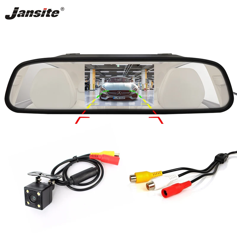 Jansite 4 3 &quotTFT LCD Автомобильный Монитор дисплей камера s Обратная парковочная