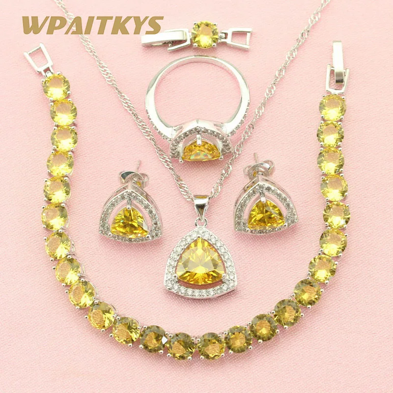 Женский ювелирный комплект из колье серёг кольца и браслета|colorful jewelry sets|jewelry sets for