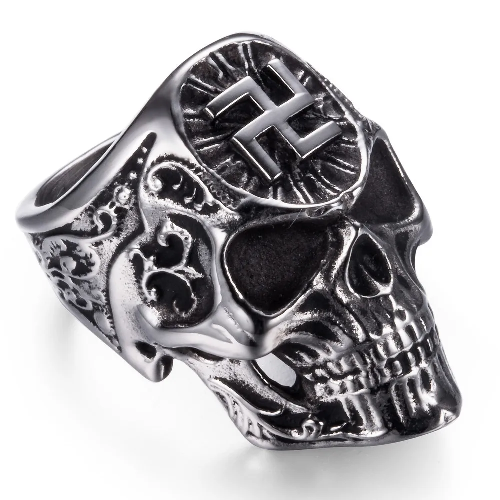 Мужское кольцо в стиле панк из нержавеющей стали|skull ring|personalized ringring punk |