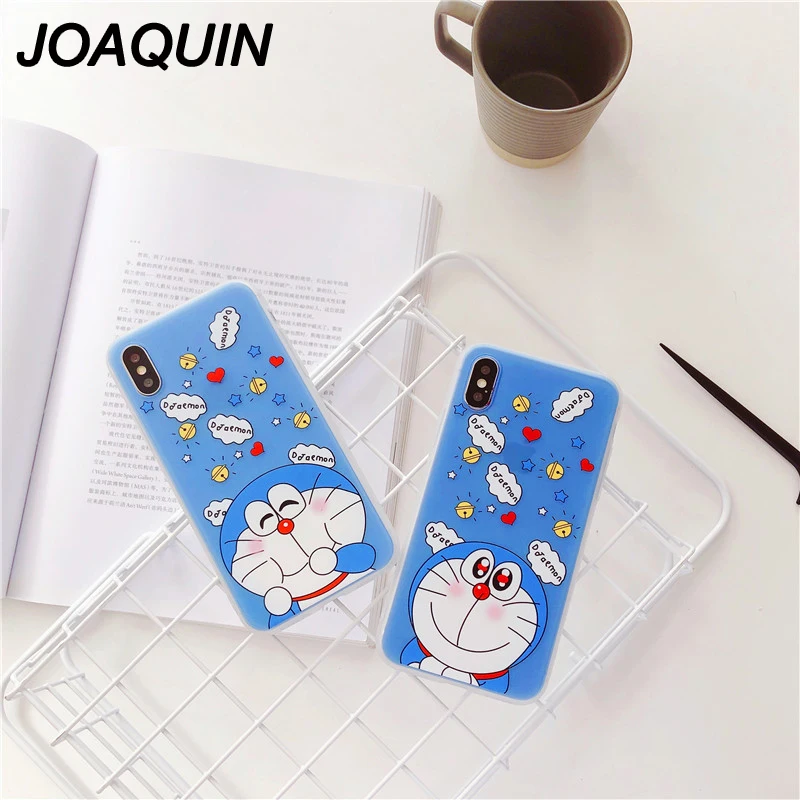 Doraemon Mobile Phone Shell Case For iPhone 6 6S 7 8 Plus Cases Cute X XS XR MAX Soft Fundas |