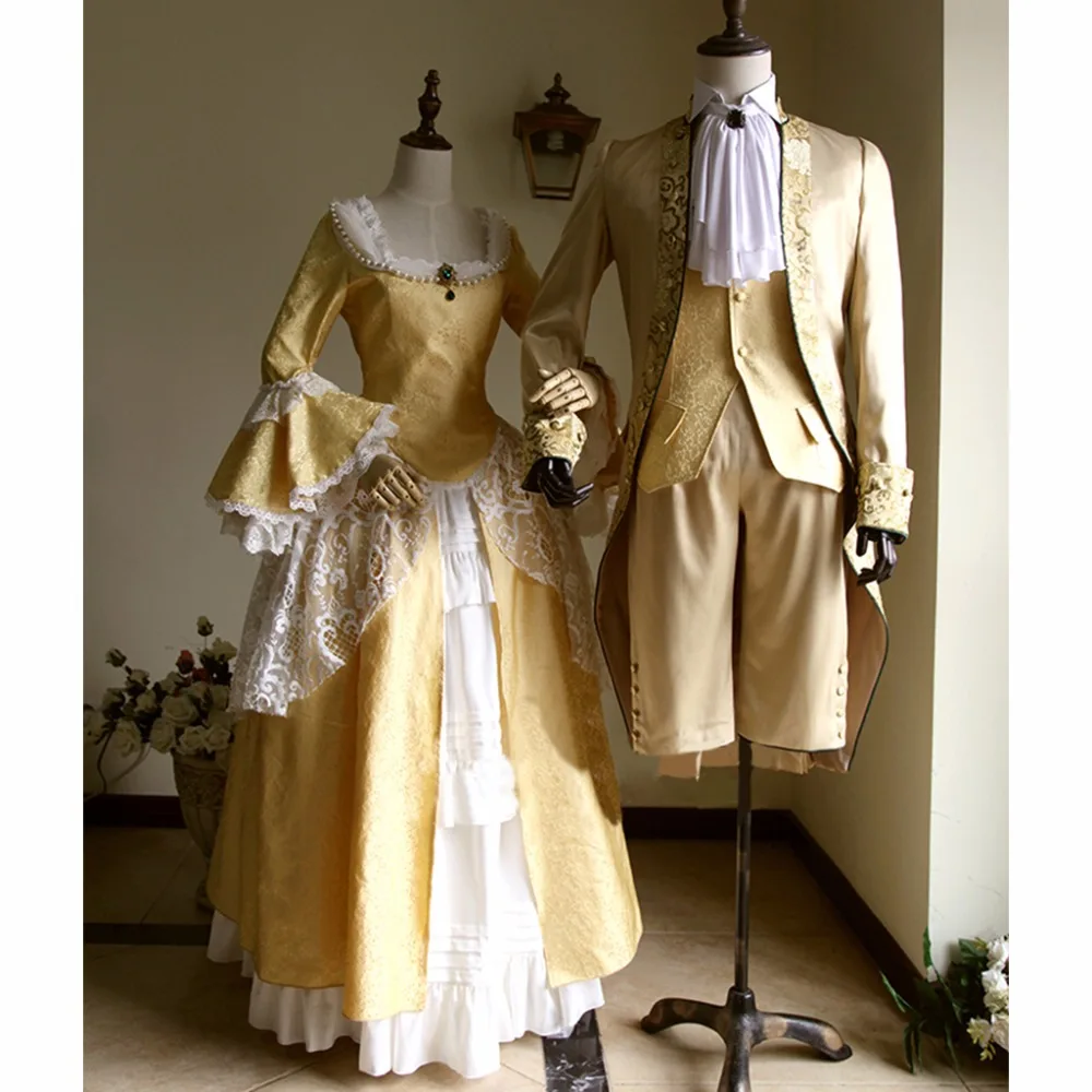 

Cosplaydiy Custom Made Victorian Elegant Gothic Aristocrat 18th Century Mens & Women Adult Wedding Cosplay Costume