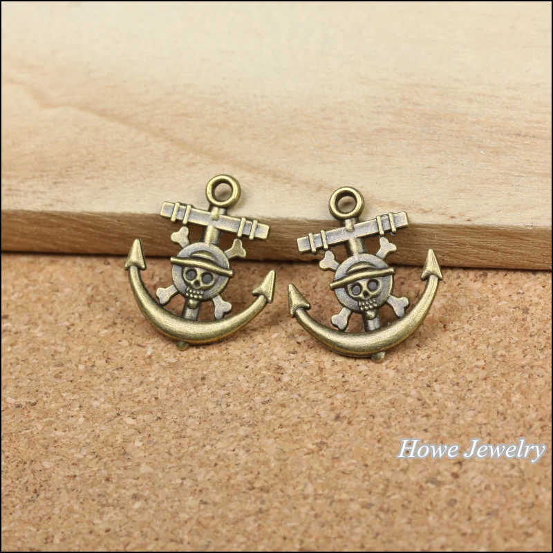 Оптовая продажа 64 шт винтажные Подвески кулон в виде якоря античная бронза