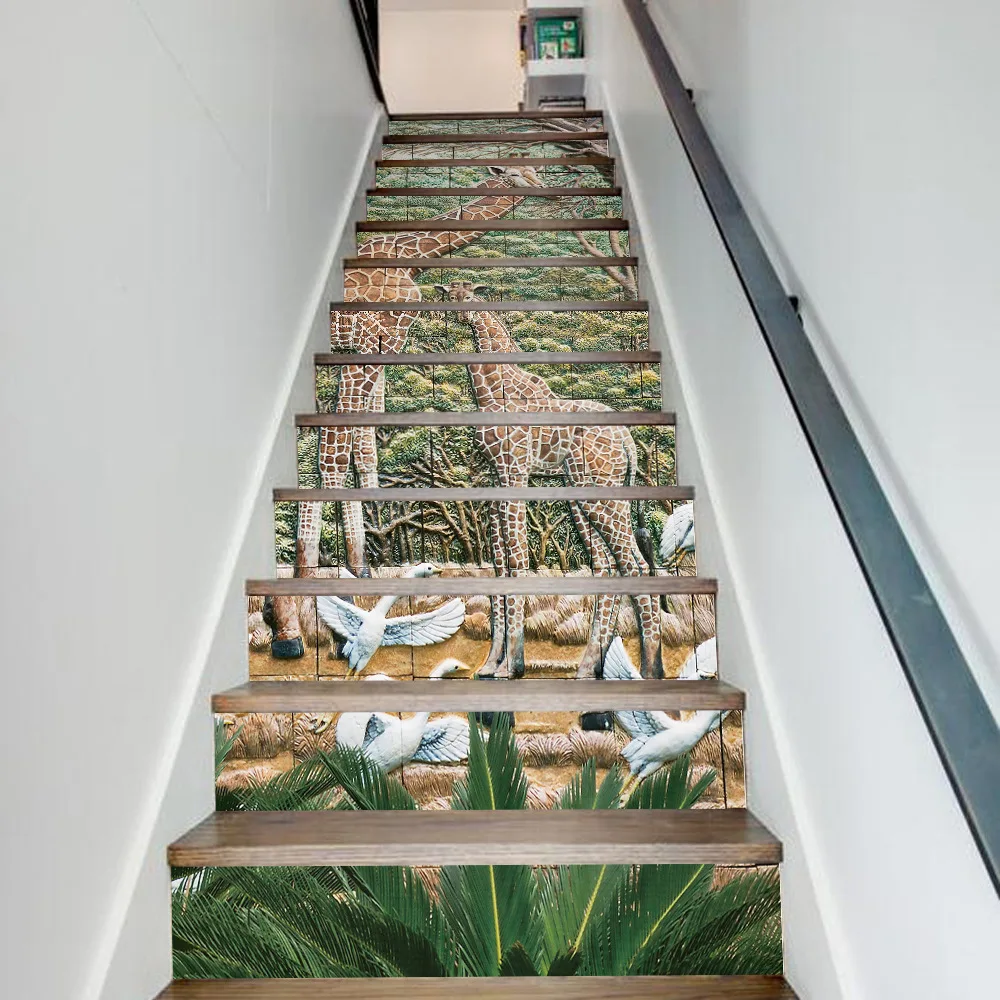 Бесплатная доставка 3D жираф керамическая плитка рисунок фото роспись виниловая