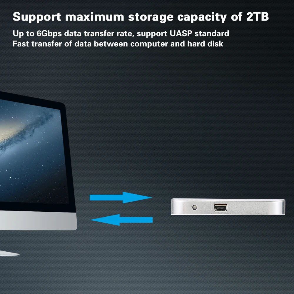 Алюминиевый Суперскоростной жесткий диск 6 Гбит/с SATA SSD HDD 2 5 &quot к USB 3 0 адаптер