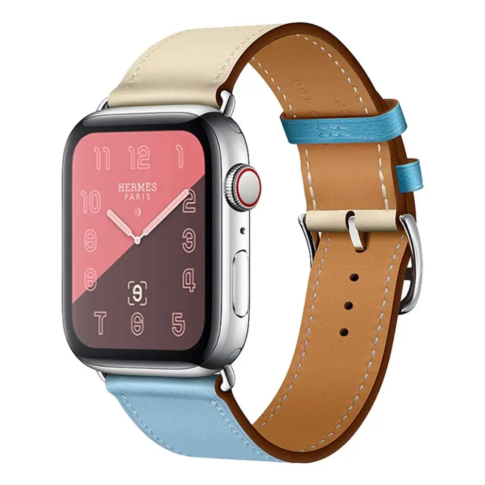 Лидер продаж кожаный один тур ремешок для наручных часов Apple Watch 4 44 мм 40 м браслет