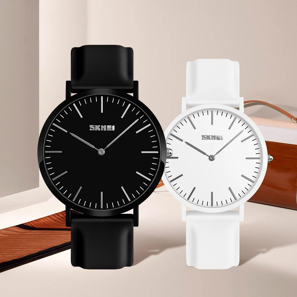 SKMEI Couple Watch Lovers Watch Ultra Thin Lover's Watches for Women Man Clock Relogio Feminino Quartz Wristwatch Women Clock hot fashion couple watches for lovers casual leather strap quartz watch women s dress couple watch clock gifts relogios feminino